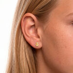 Boucles D'oreilles Puces Mae Ourson Or Jaune - Clous d'oreilles Enfant | Histoire d&rsquo;Or