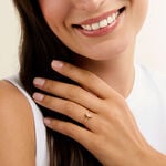 Bague Vintage Love Plaqu&eacute; Or Jaune Pierre D'Imitation - Solitaires classiques Femme | Histoire d&rsquo;Or
