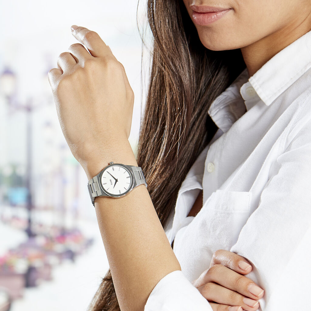 Montre Cluse Vigoureux Blanc - Montres Femme | Histoire d’Or