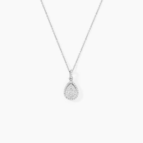 Collier Lysa Argent Blanc Oxyde De Zirconium - Colliers fantaisie Femme | Histoire d&rsquo;Or