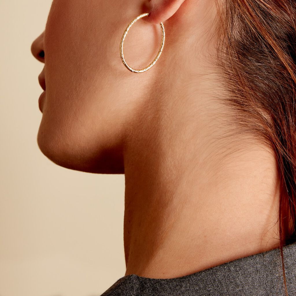 Créoles Carlyle Or Jaune - Boucles d'oreilles créoles Femme | Histoire d’Or