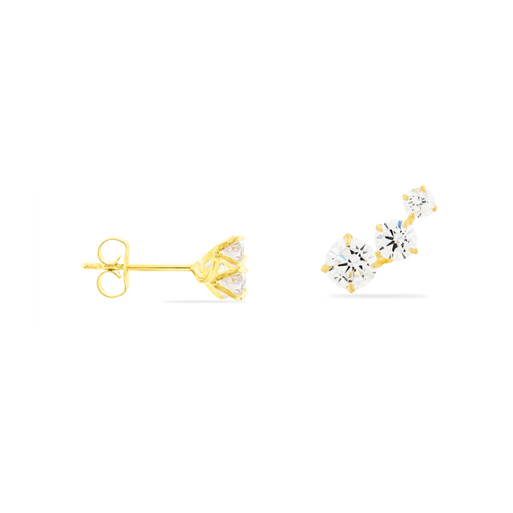 Bijoux D'oreilles Raffaele Or Jaune Oxyde De Zirconium - Ear cuffs Femme | Histoire d’Or