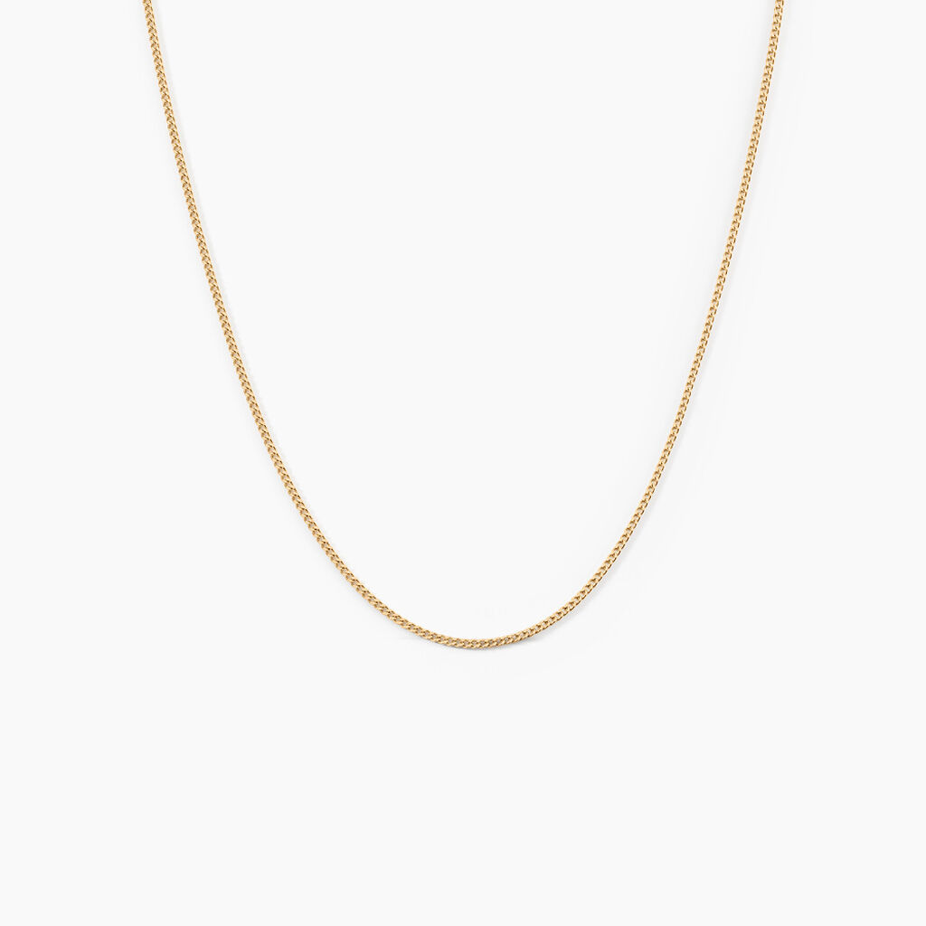 Cha&icirc;ne Ixia Maille Gourmette Diamantee Or Jaune - Chaines Femme | Histoire d&rsquo;Or