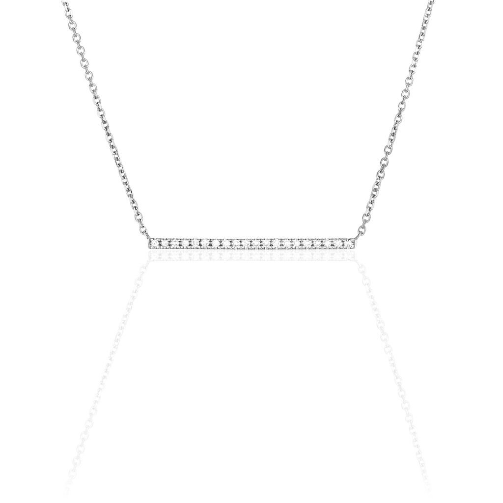 Collier Alayna Or Blanc Diamant - Colliers Femme | Histoire d’Or