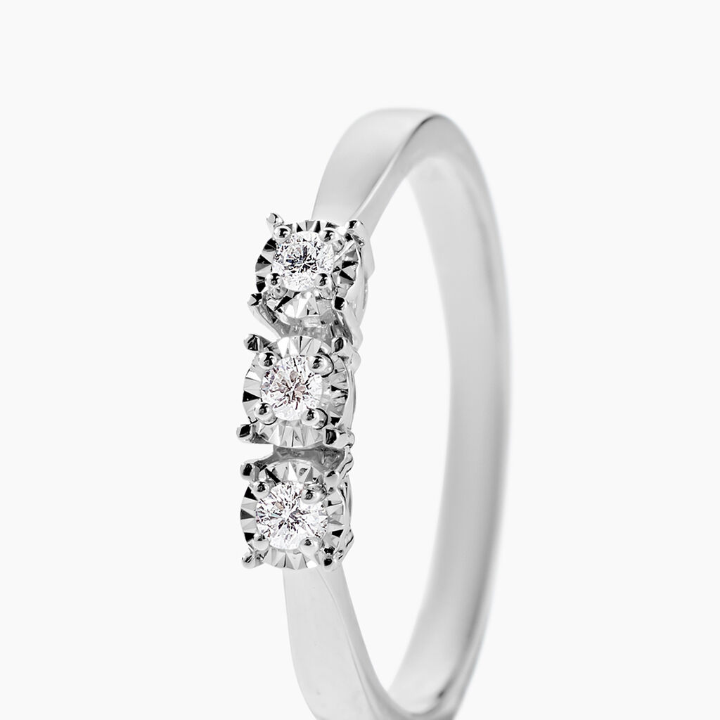 Bague Diamotion Or Blanc Diamant - Bagues avec pierre Femme | Histoire d&rsquo;Or