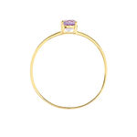 Bague Valentino Or Jaune Am&eacute;thyste - Bagues solitaires Femme | Histoire d&rsquo;Or