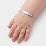 Bracelet Identit&eacute; Bartolomee Or Blanc - Bracelets Communion Enfant | Histoire d&rsquo;Or