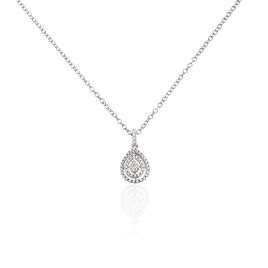 Collier Lysa Argent Blanc Oxyde De Zirconium - Colliers fantaisie Femme | Histoire d’Or