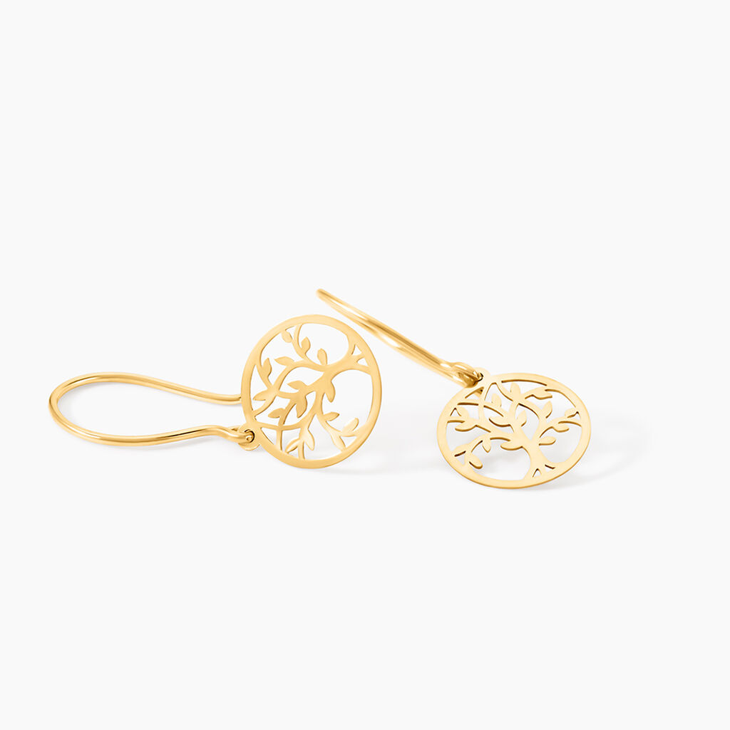 Boucles D'Oreilles Pendantes Gorden Or Jaune - Boucles d'oreilles pendantes Femme | Histoire d’Or