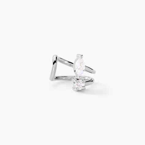 Bague D'oreille Unitaire Navette Argent Blanc Oxyde De Zirconium - Boucles d'oreilles fantaisie Femme | Histoire d’Or