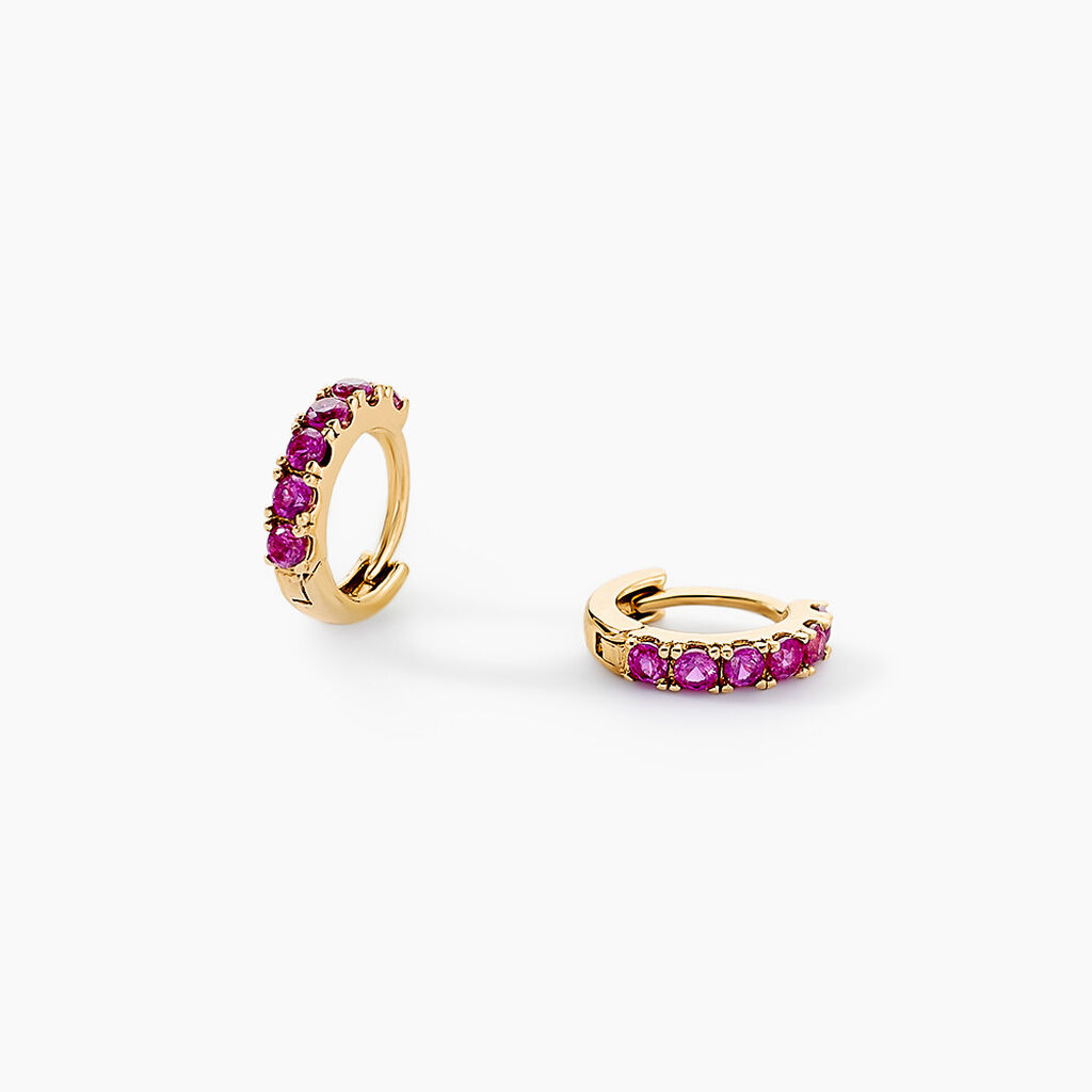 Créoles Anicetus Or Jaune Oxyde De Zirconium - Boucles d'oreilles créoles Famille | Histoire d’Or