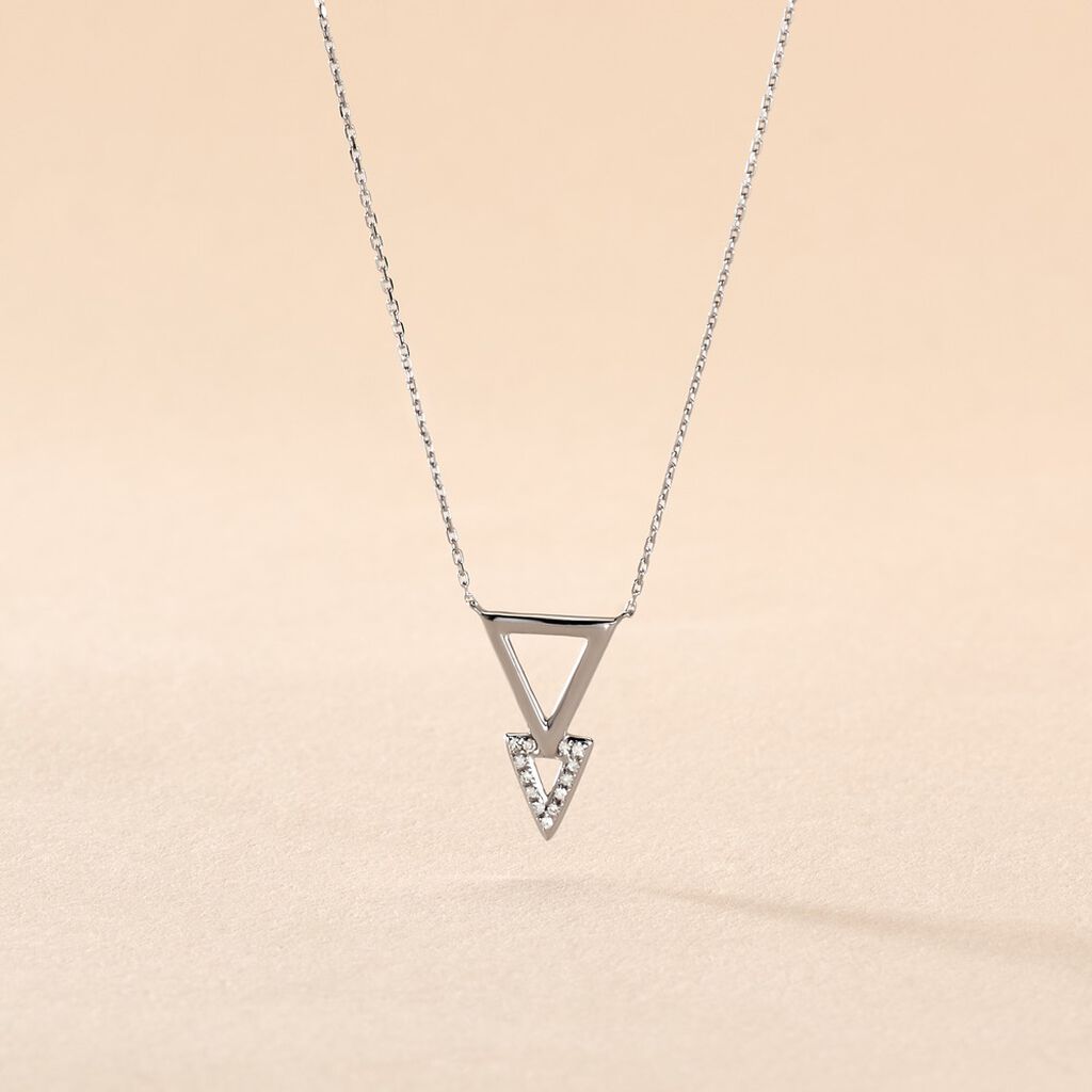 Collier Joy Or Blanc Diamant - Colliers Femme | Histoire d’Or