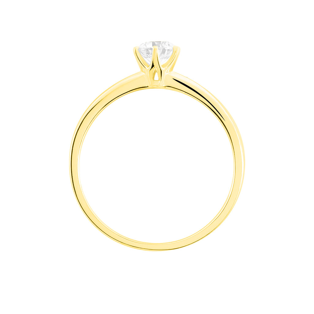 Bague Solitaire Natalia Or Jaune Diamant - Bagues solitaires Femme | Histoire d’Or