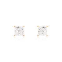 Boucle D'oreille Puce Unitaire Sofiane Plaqué Or Doré Oxyde