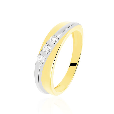 Bague Bryanna Or Bicolore Diamant - Bagues avec pierre Femme | Histoire d&rsquo;Or