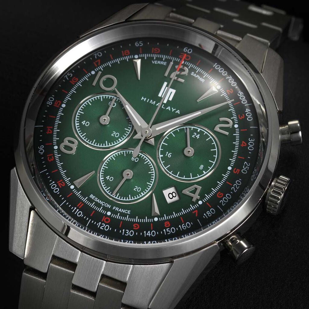 Montre Lip Himalaya Chrono Vert - Montres Homme | Histoire d&rsquo;Or