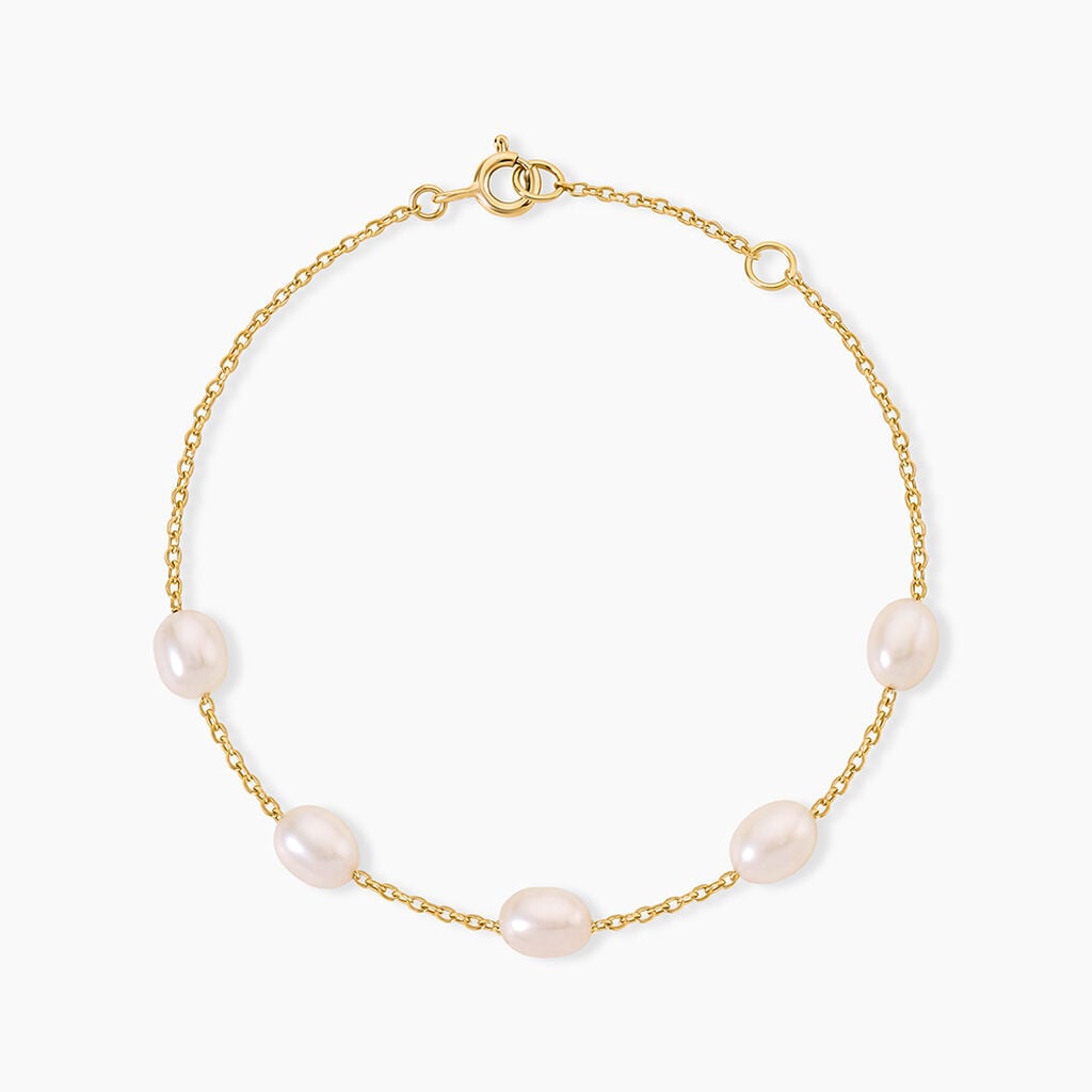 Bracelet Persephone Argent Dor&eacute; A L'Or 750/1000 Perle De Culture - Bracelets Femme | Histoire d&rsquo;Or