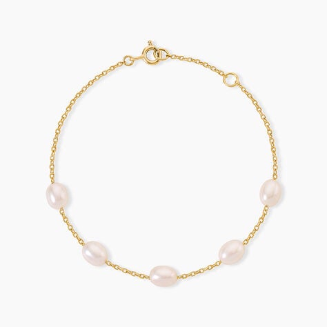 Bracelet Persephone Argent Dor&eacute; A L'Or 750/1000 Perle De Culture - Bracelets Femme | Histoire d&rsquo;Or