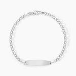 Bracelet Identit&eacute; Marcel Or Blanc - Bracelets Communion Enfant | Histoire d&rsquo;Or