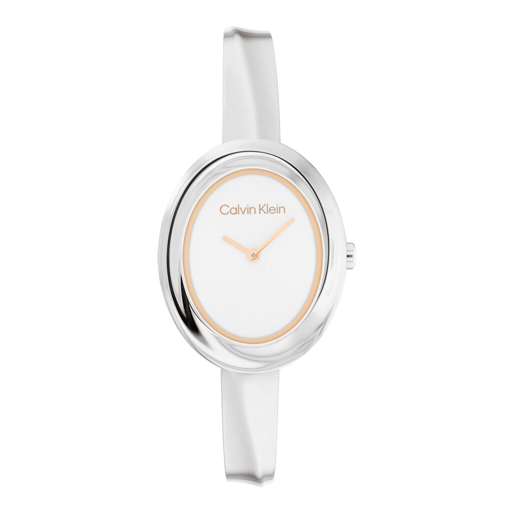 Montre Calvin Klein Twisted Bezel Blanc