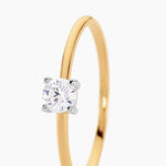 Solitaire Or Jaune Philys Oxyde De Zirconium - Bagues solitaires Femme | Histoire d&rsquo;Or