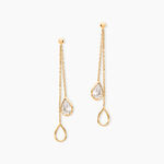 Bo Pendantes Or Jaune Emerika Oxyde De Zirconium - Boucles d'oreilles pendantes Femme | Histoire d&rsquo;Or