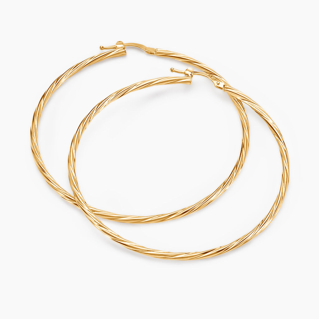 Créoles Youri Or Jaune - Boucles d'oreilles créoles Femme | Histoire d’Or