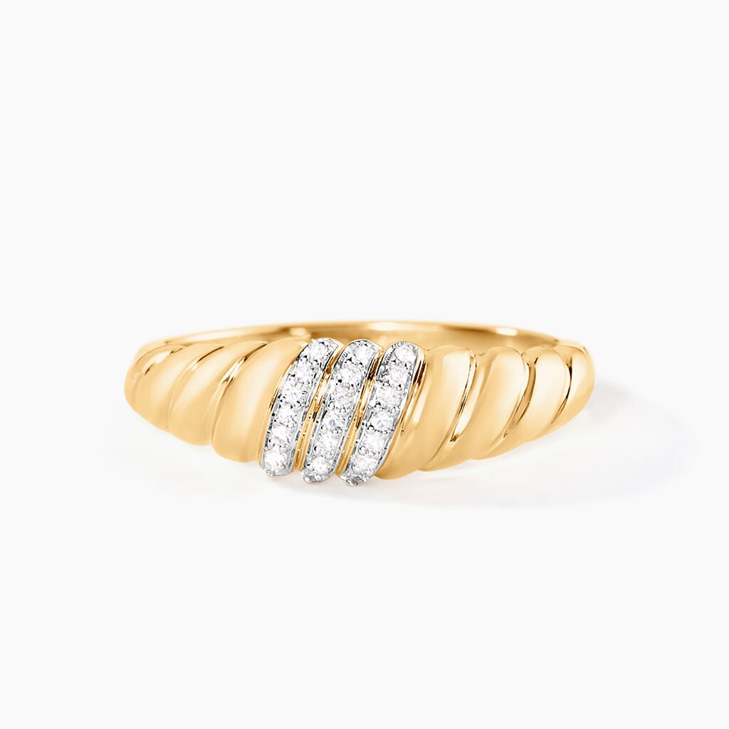 Bague Khadiga Or Jaune Diamant - Bagues avec pierre Femme | Histoire d’Or
