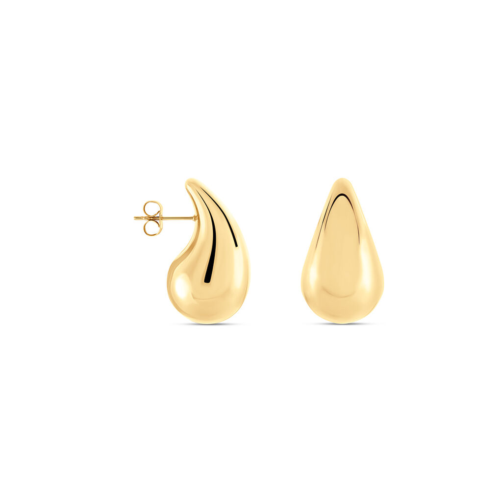 Boucles D'oreilles Puces Xenia Acier Jaune - Boucles d'oreilles fantaisie Femme | Histoire d’Or