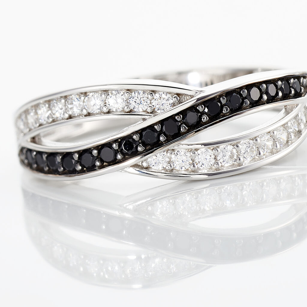 Bague Bethany Argent Blanc Oxyde De Zirconium - Bagues avec pierre Femme | Histoire d&rsquo;Or