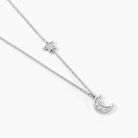 Collier Theoline Argent Blanc Oxyde De Zirconium - Colliers fantaisie Femme | Histoire d’Or