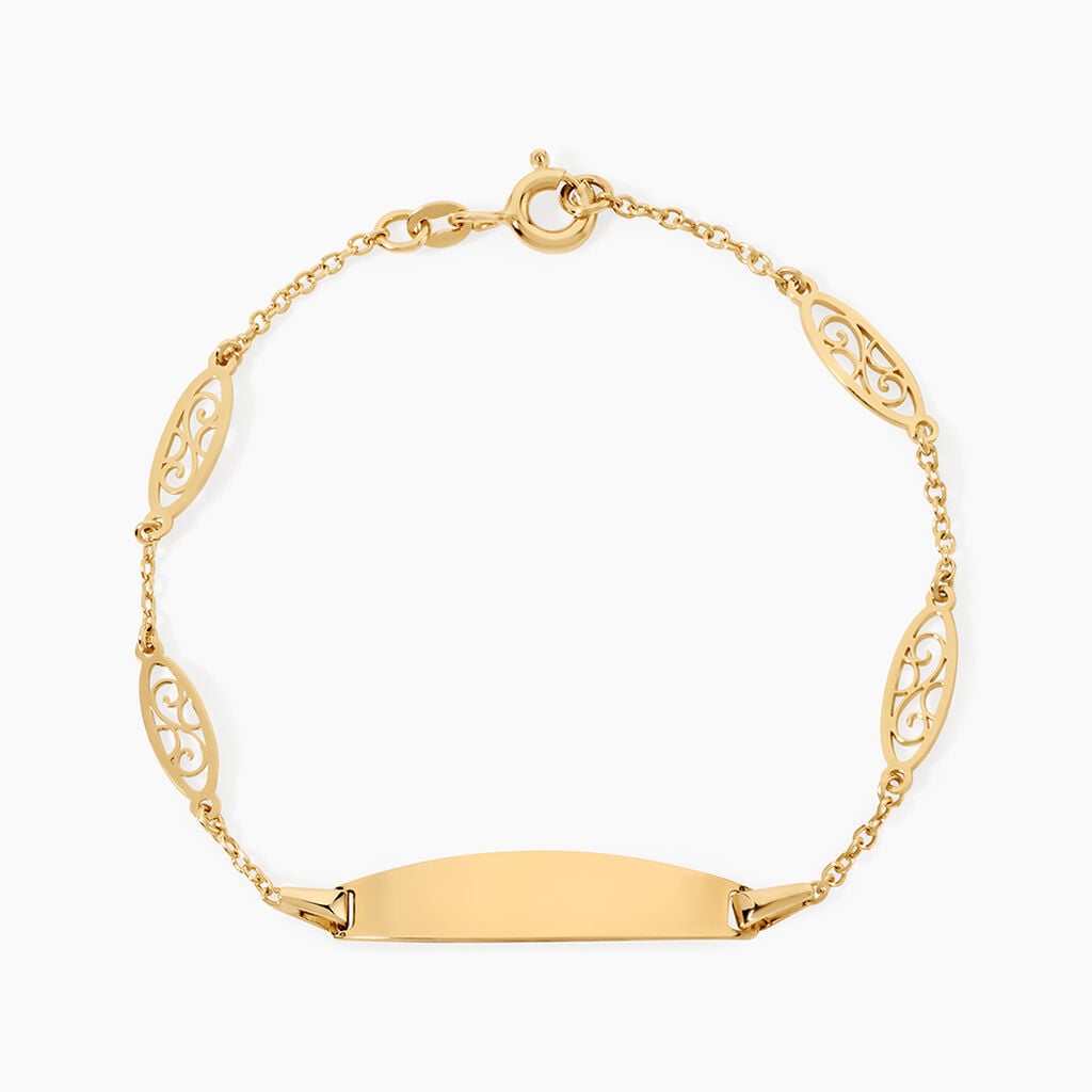 Bracelet Identit&eacute;e Eudoxie Argent Dor&eacute; A L'Or 750/1000 - Gourmettes Femme | Histoire d&rsquo;Or