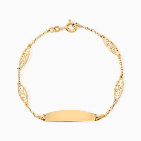 Bracelet Identit&eacute;e Eudoxie Argent Dor&eacute; A L'Or 750/1000 - Gourmettes Femme | Histoire d&rsquo;Or