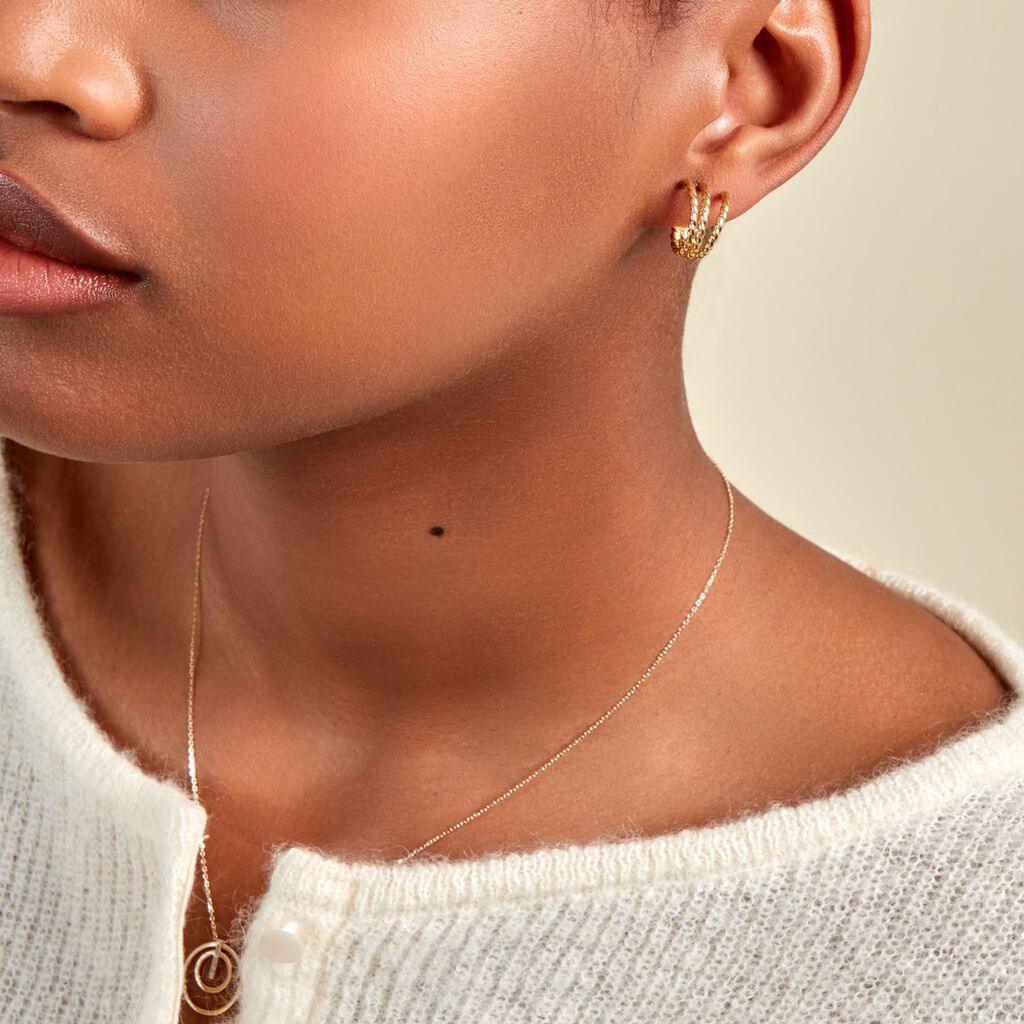 Créoles Clematine Or Jaune - Boucles d'oreilles créoles Femme | Histoire d’Or
