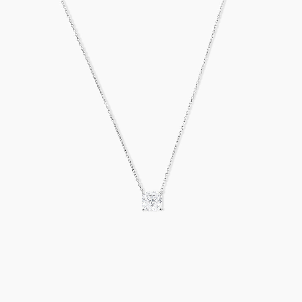 Collier Naziha Or Blanc Oxyde De Zirconium - Colliers Femme | Histoire d&rsquo;Or