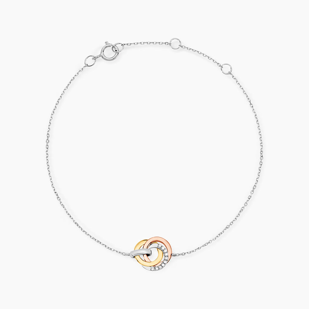 Bracelet Or Tricolore Vanadissa Diamants - Bracelets Femme | Histoire d&rsquo;Or