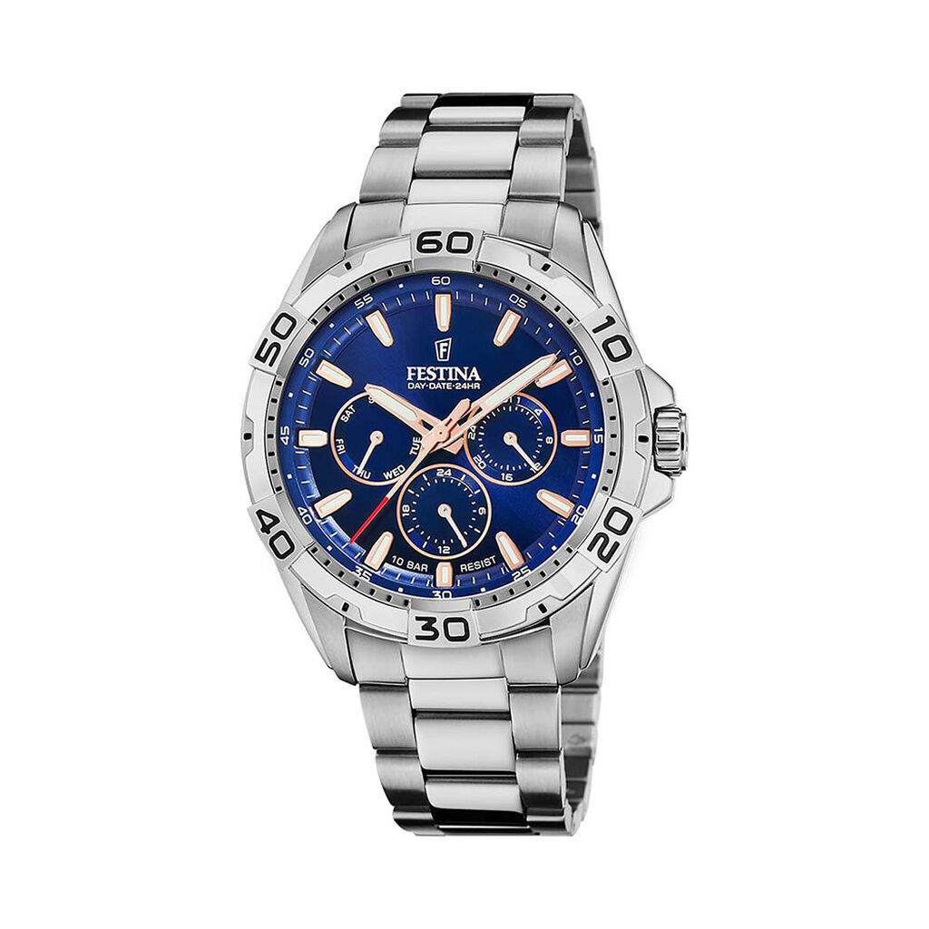 Montre Festina multifonction Bleu - Montres Homme | Histoire d’Or