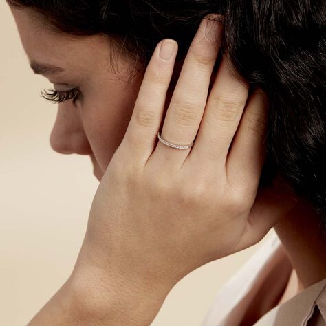 Bague Jaquelyn Argent Blanc Oxyde De Zirconium - Bagues avec pierre Femme | Histoire d’Or