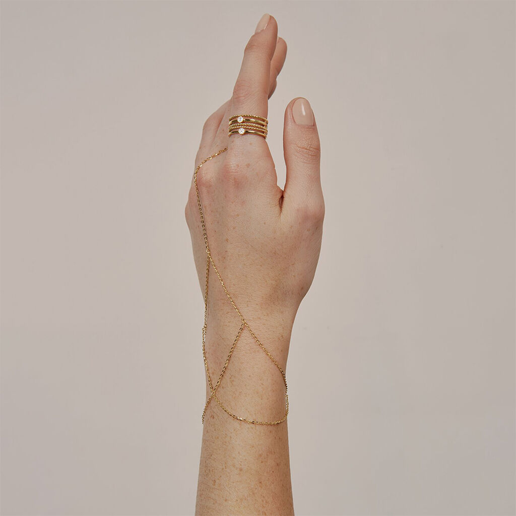 Bijou De Main Irina Argent Jaune - Bijoux sans pierre Femme | Histoire d&rsquo;Or