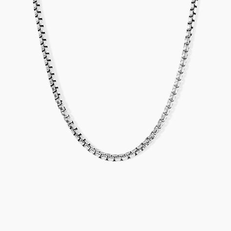 Collier Gustin Argent Blanc - Chaines Homme | Histoire d&rsquo;Or