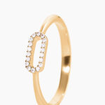 Bague Lueur Plaqu&eacute; Or Jaune Oxyde De Zirconium - Bagues avec pierre Femme | Histoire d&rsquo;Or