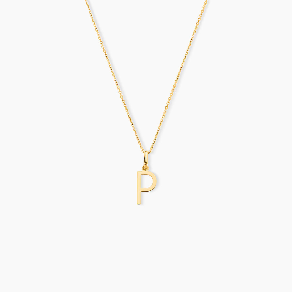 Pendentif Ionia Lettre Or Jaune - Pendentifs Famille | Histoire d&rsquo;Or