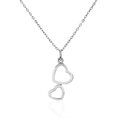 Collier Estina Argent Blanc - Colliers Coeur Femme | Histoire d’Or