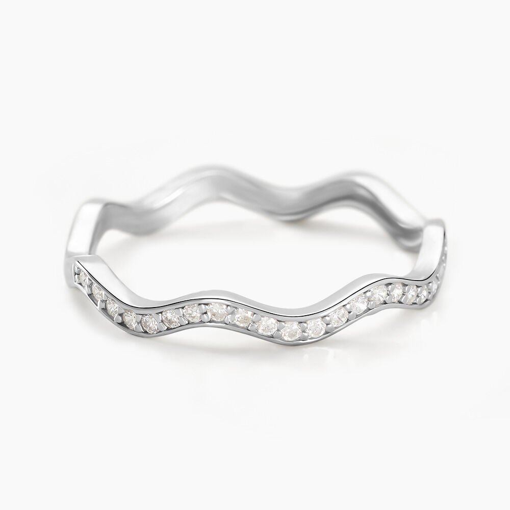 Bague argent vague discount