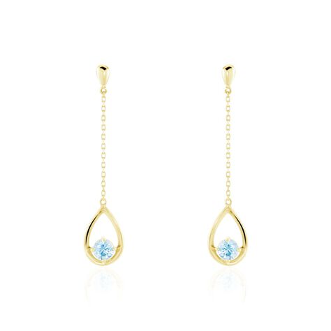 Boucles D'oreilles Pendantes Or Jaune Ossian Topaze - Boucles d'oreilles pendantes Femme | Histoire d’Or