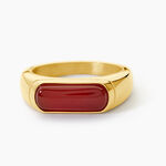 Bague Jazz Acier Jaune Agate - Bagues solitaires Femme | Histoire d&rsquo;Or