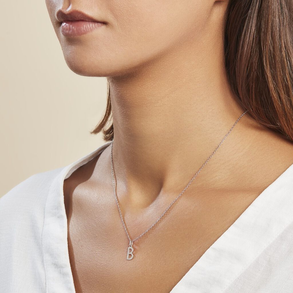 Pendentif Ionia Lettre Or Blanc - Pendentifs Famille | Histoire d’Or
