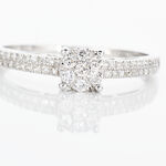 Bague Julia Or Blanc Diamant - Bagues avec pierre Femme | Histoire d&rsquo;Or