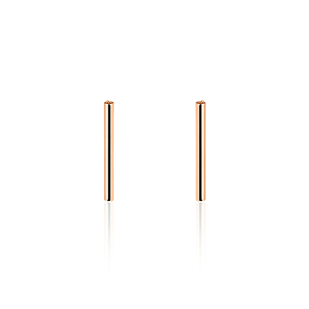 Boucles D'oreilles Puces Pink Or Rose - Clous d'oreilles Femme | Histoire d&rsquo;Or