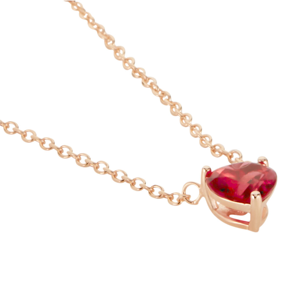 Collier Kelvyn Argent Rose Oxyde - Colliers Coeur Femme | Histoire d’Or